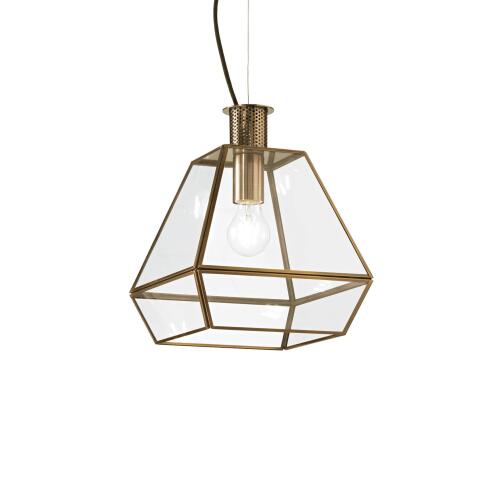 Ideal Lux Κρεμαστό Φωτιστικό Οροφής Μονόφωτο Orangerie SP1 Small 152776 E27 max 1 x 60W Μπρουνίτο