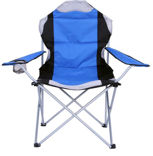 myResort πολυθρόνα πτυσσόμενη μπλε μπράτσα και θήκη ποτηριου polyester