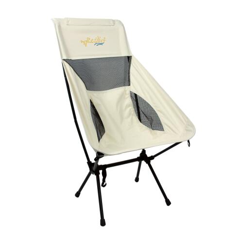 myResort Πολυθρόνα Αρθρωτή Μεταλλική Εκρού Polyester 600D