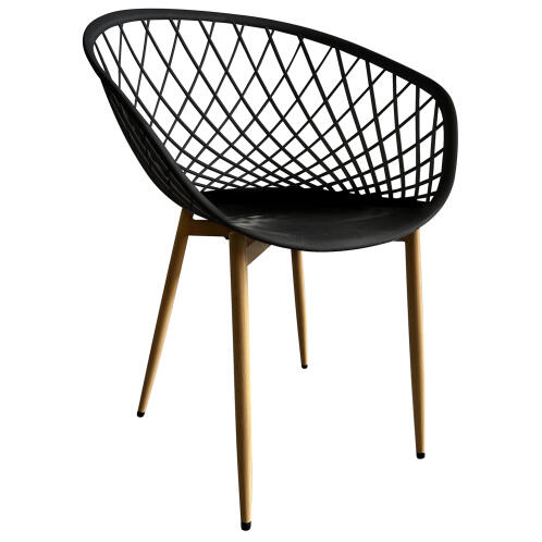 ARTELIBRE Καρέκλα Κήπου BALI Μαύρο/Φυσικό PP/Μέταλλο 62x42x82cm