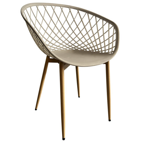 ARTELIBRE Καρέκλα Κήπου BALI Μπεζ/Φυσικό PP/Μέταλλο 62x42x82cm