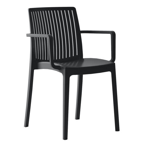 ARTELIBRE Πολυθρόνα Κήπου BARTS Μαύρο PP 53x55.2x82cm