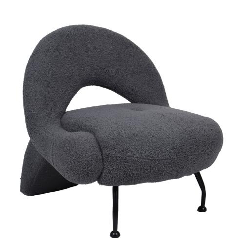 ARTELIBRE Πολυθρόνα PASIPHAE Γκρι Ύφασμα/Μέταλλο/Ξύλο 80x86x80cm