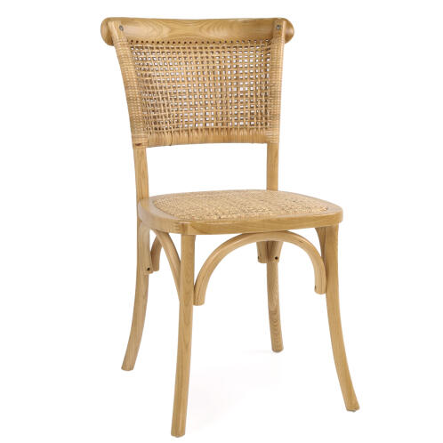 ARTELIBRE Καρέκλα Επαγγελματική ANANKE Φυσικό Ξύλο/Rattan 44x41x88cm