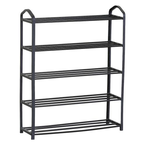ARTELIBRE Παπουτσοθήκη DOZER Με 5 Ράφια Μαύρο Μέταλλο 62x20x79cm