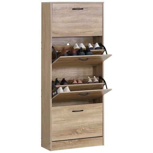 ARTELIBRE Παπουτσοθήκη BRANTLEY Δρυς Μοριοσανίδα 60x24x150cm