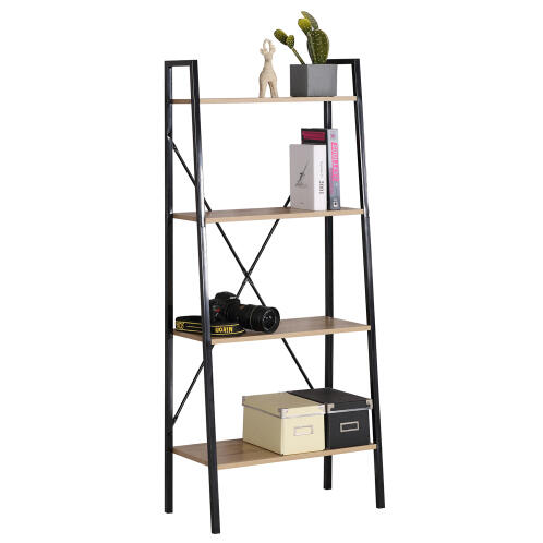 ARTELIBRE Ραφιέρα NORWYN Δρυς/Μαύρο Μοριοσανίδα/Μέταλλο 60x32.5x148cm