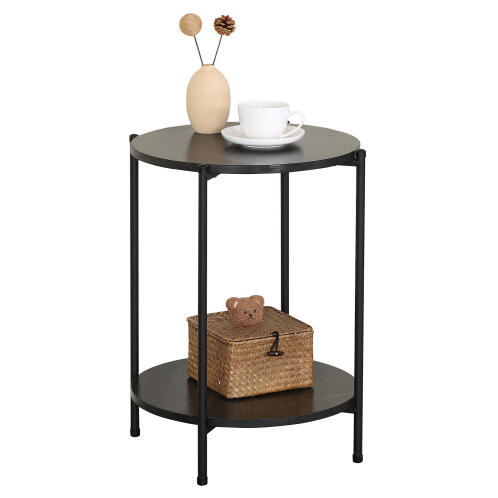 ARTELIBRE Βοηθητικό Τραπεζάκι ULVERTON Μαύρο Μάρμαρο Μοριοσανίδα/Μέταλλο 43.3x43.3x56.5cm