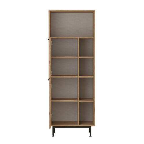 Arte Libre Ντουλάπι Τροφίμων Μοριοσανίδα/Μέταλλο 60x35.5x161.6cm Lizard Φυσικό