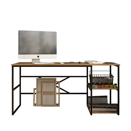 ARTELIBRE Γραφείο GALLOWAY Πεύκο/Μαύρο Μοριοσανίδα/Μέταλλο 160x60x75cm