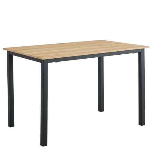 ARTELIBRE Τραπέζι Τραπεζαρίας VERDELL Sonoma/Μαύρο Μέταλλο/Μοριοσανίδα 110x70x76cm