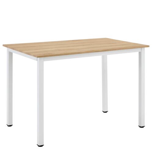 ARTELIBRE Τραπέζι Τραπεζαρίας VERDELL Sonoma/Λευκό Μέταλλο/Μοριοσανίδα 110x70x76cm