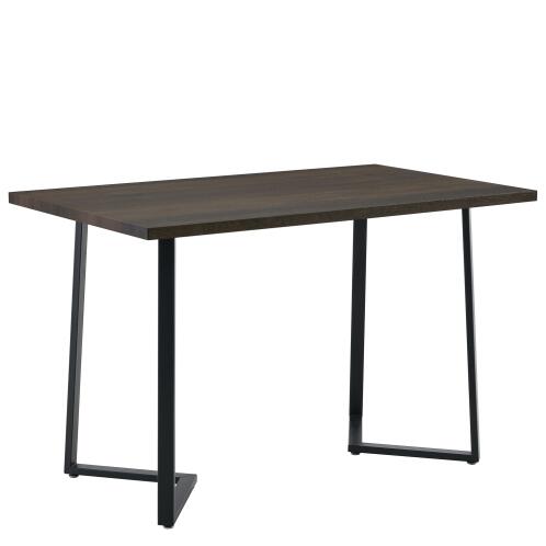 ARTELIBRE Τραπέζι Τραπεζαρίας WINFORD Καρυδί/Μαύρο Μέταλλο/Μοριοσανίδα 120x70x76cm