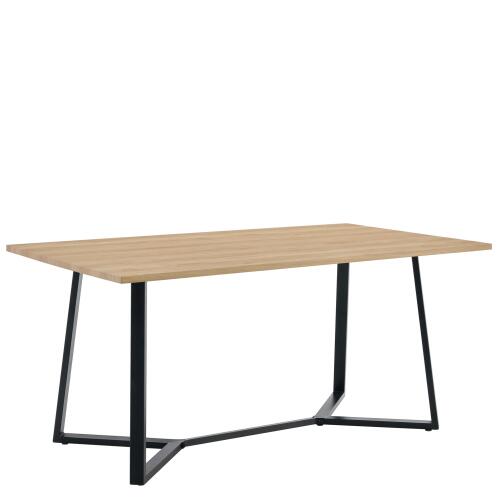 ARTELIBRE Τραπέζι Τραπεζαρίας DUNSMERE Sonoma/Μαύρο Μέταλλο/Μοριοσανίδα 160x90x75cm