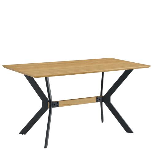 ARTELIBRE Τραπέζι Τραπεζαρίας ELDRIDGE Sonoma/Μαύρο Μέταλλο/Μοριοσανίδα 140x70x74cm