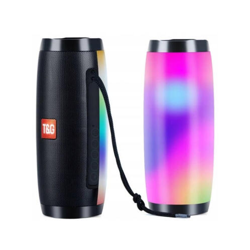 Φορητό Ασύρματο Επαναφορτιζόμενο Ηχείο Bluetooth με LED Πολύχρωμο Φωτισμό FM/USB/MP3 T&G 157-Bluetooth