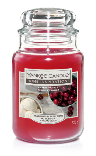 Yankee Candle Home Inspiration Αρωματικό κερί σε γυάλινο δοχείο Cherry Vanilla 538gr - 1570488E