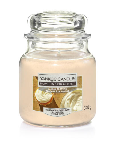 Yankee Candle Home Inspiration Αρωματικό κερί σε γυάλινο δοχείο Vanilla Frosting 340gr - 1570515E