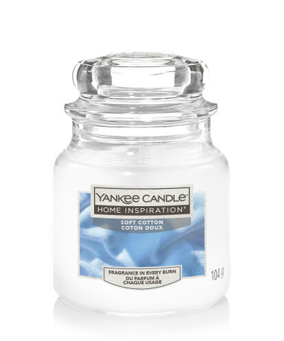 Yankee Candle Home Inspiration Αρωματικό κερί σε γυάλινο δοχείο Soft Cotton 104gr - 1613619E