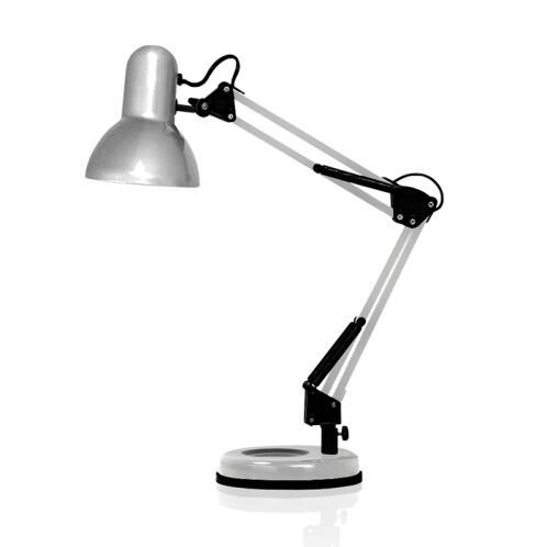 ΦΟS_ME πορτατίφ γραφείου-σχεδιαστηρίου με βαση στηριξης ασημί Ε27 17-00916-7