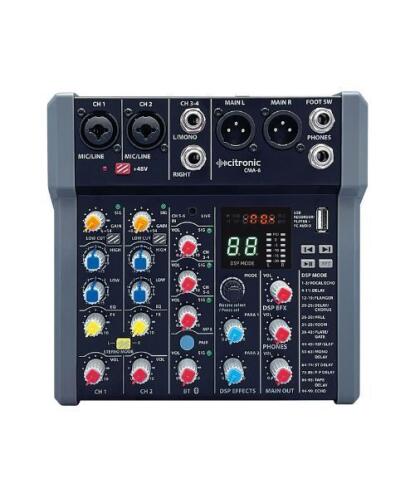 CITRONIC CMA-6 COMPACT MIXER WITH DSP FX AND BT/USB