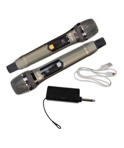 QTX J-MIC DUAL UHF HANDHELD MICROPHONE SYSTEM
