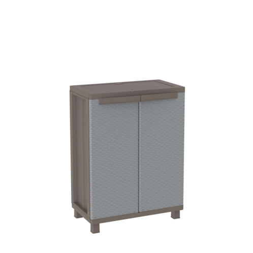 Terry Ντουλάπα Πλαστική JRattan 68 2φυλλη Γκρι