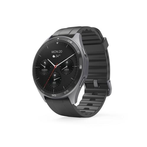 Hama Fit Watch "7010" Smartwatch 47 mm με GPS, AMOLED & Λειτουργία Κλήσης, Ανθρακί