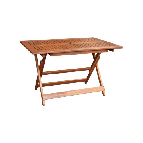 Campus Ξύλινο Τραπέζι Εξωτερικού Χώρου Πτυσσόμενο Meranti Καφέ 120x80x70εκ.