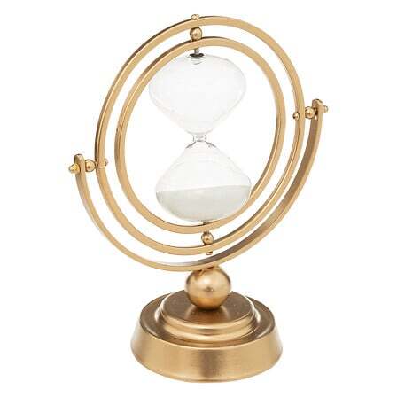 Atmosphera Διακοσμητική Επιτραπέζια Κλεψύδρα με Βάση  20.7 x 11 x 25 cm Χρυσό 193256