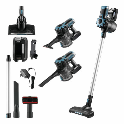 First Austria FA-5541-4-BL Μαύρη ασύρματη επαναφορτιζόμενη σκούπα στικ 2 σε 1, 0.5L