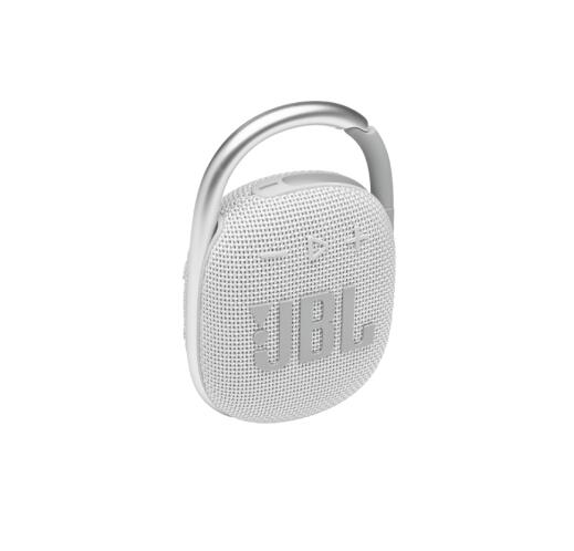 JBL Clip 4, Portable Bluetooth Speaker, Waterproof IP67 (White)