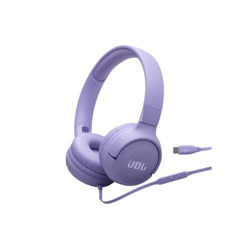 JBL Tune 520C, On-Ear Wired Headphones, USB-C, Hi-Res, (Purple)