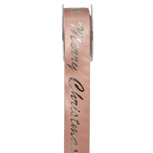 ΚΟΡΔ.ΣΑΤΕΝ ΟΥΓΙΑ  MERRY XMAS  3,8cmX9m NUDE-ΑΣΗΜΙ