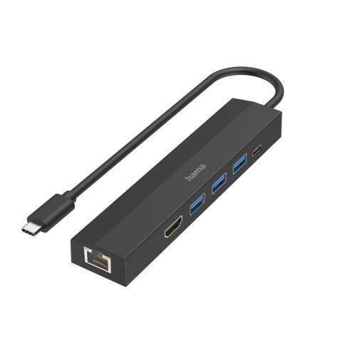 Hama USB-C Hub 6 Θυρών (USB-A/USB-C/HDMI/LAN)