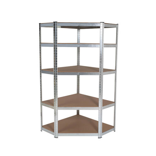 Μεταλλική Γαλβανιζέ Ραφιέρα με 5 Ξύλινα Ράφια Βαρέως Τύπου SPM 20040000