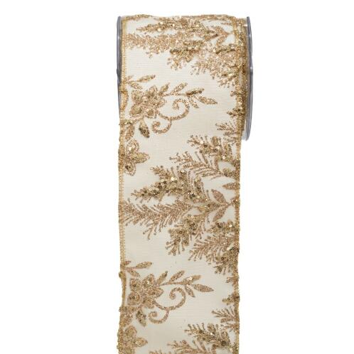 ΚΟΡΔ.ALKYON DOUBLE FACE GROSS 10cm x 4.5m ΕΚΡΟΥ-ΧΡΥΣΟ