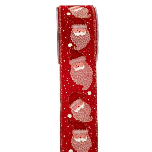 ΚΟΡΔ.RIBBON DREAMING OF SANTA 6,7cmx9m ΜΠΟΡΝΤΟ