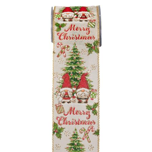 ΚΟΡΔ.ELVES MERRY CHRISTMAS 6.7cmX9m MULTICOLOR