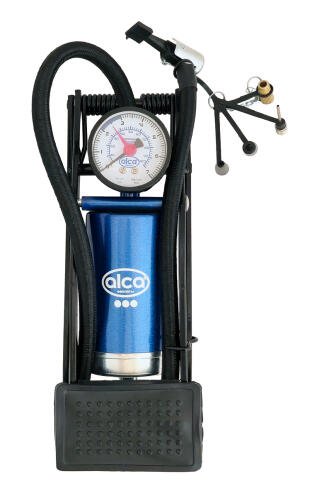 ALCA τρόμπα ποδιού 201200 με μανόμετρο 100PSI μπλε
