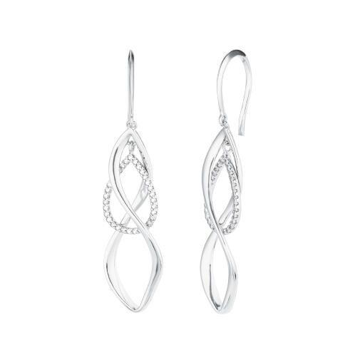 Amor Γυνακεία σκουλαρίκια κρεμαστά ασημένια - 2026208