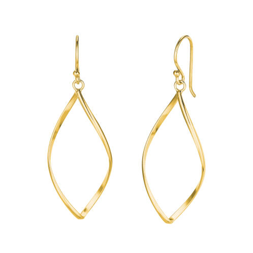 Amor Γυνακεία σκουλαρίκια κρεμαστά ασημένια επιχρυσωμένα - 2026243