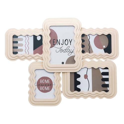 Atmosphera  Πολυκορνίζα 5 θέσεων "Kelly", για Μέγεθος Φωτογραφιών: 13 x 18 εκ.Λευκή  203546