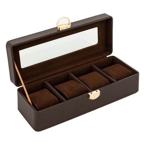 Atmosphera  Ξύλινη Θήκη ρολογιών 4 θέσεων"Jule wavy" Καφέ  204031