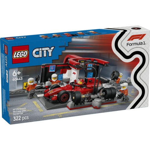 LEGO® F1® Pit Stop & Pit Crew With Ferrari Car (60443)