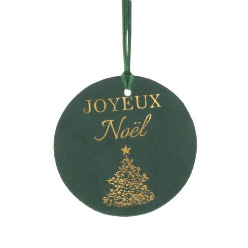 ΣΕΤ 6 ΒΕΛΟΥΔΙΝΗ ΕΤΙΚΕΤΑ JOYEUX NOEL Φ10ΕΚ. ΣΚΟΥΡΟ ΠΡΑΣΙΝΟ