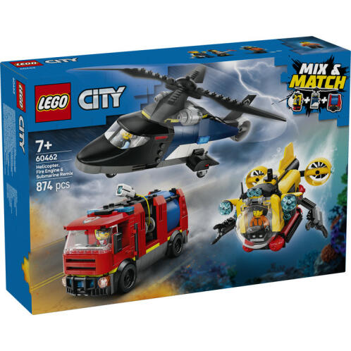 LEGO® Helicopter, Fire Truck & Submarine Remix (60462)