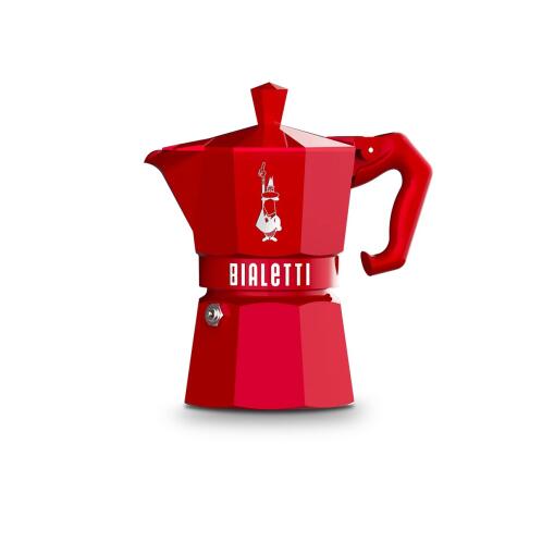Bialetti Καφετιέρα 3 Φλυτζανιών Κόκκινη Moka Exclusive - Αλουμινίου