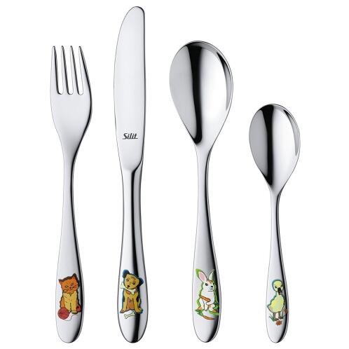 Silit Παιδικά Μαχαιροπίρουνα Ανοξείδωτα "Ζωάκια" Σετ 4τεμ.