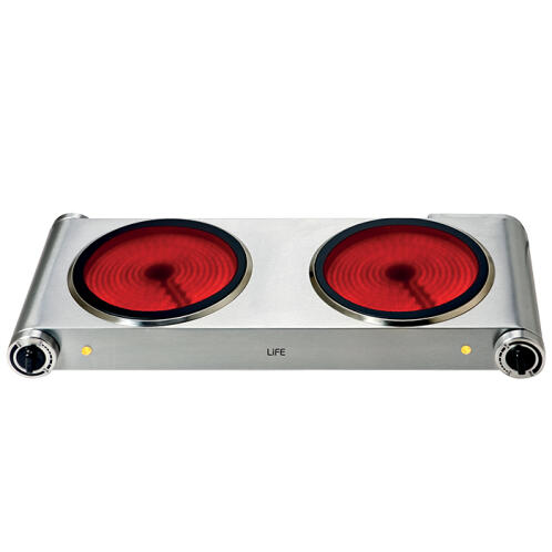 Life Επιτραπέζια Διπλή Ηλεκτρική Κεραμική Εστία 2400W